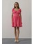 Beli Korseli Mini Elbise - Fuşya 2