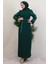 Kolu Yonca Detay Elbise Zümrüt 2