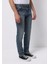 Straight Fit Erkek Indigo Jean Pantolon 4