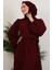 Ümra Şifon Elbise Bordo 5