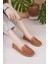 Eliz 24105 Taba Hakiki Soft Deri Rok Günlük Kadın Ayakkabı 2