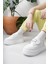 Dvm 1111 Beyaz Cırtlı Kalın Taban Kadın Sneakers 2