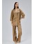 Toprak Oversize Yarım Kol Keten Takım 3