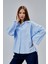 Bebe Mavisi Oversize Poplin Gömlek 1