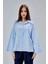 Bebe Mavisi Oversize Poplin Gömlek 5