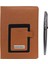 Kişiye Özel Baskılı Kanguru Çizgili Termo Deri Defter ve Kalem Seti 3