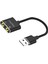 USB Ses Kartı 3.5mm Kulaklık ve Mikrofon Girişli Siyah 1