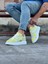 J501 Bağcıklı Sarı Beyaz Renkli Baskılı Ortopedik Taban Erkek Sneaker Günlük Ayakkabı Rt Çok Renkli 3
