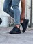 J301 Bağcıklı Ortopedik Taban Erkek Sneaker Günlük Ayakkabı St Siyah 4