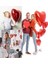 Set Kuru Gül Yaprağı,banner,20 Kalp Balon,20 Beyaz Mum Romantik Hediye 14 Şubat 2