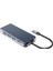 8 Portlu USB 3.0 100W RJ45 1000MBPS HDMI Tf/sd Kart Okuyucu Çoklayıcı Gri 1