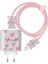 Aksesuar (5963) Pembe Love Şarj Aleti Kılıfı, Şarj Kablosu Örme Aparatı, Toparlayıcı, Kablo Koruyucu Iphone 18W/20W ile Uyumlu 1