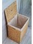 Yapımı Doğal Hasır Katlanabilir Kirli Çamaşır Sepeti, Modern Çamaşır Sepeti, Katlananır Yer Kaplamayan Rattan Kirli Çamaşır Sepeti (44X34CMYÜKSEKLIK 54CM) 2