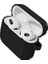 Labs Airpods 3 Uyumlu Rubber Silicone Case Kancalı Yumuşak Silikon Kılıf Airpods 3 Uyumlu Kulaklık Kılıfı (Siyah) 3