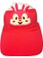 2-8 Yaş Kız Çocuk Koyu Pembe Rabbit Figürlü Yazlık Vizör Şapka 1