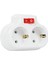 2&apos;li Anahtarlı Golyat, Ikili Topraklı Priz Çoklayıcı Fiş, Beyaz Renk, 16A 250 Volt, Max 3600 Watt (Beyaz) 1