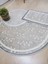 Adenium - Pamuk Dokuma Taban Yuvarlak Banyo Halısı (100X100-60X60-40X60 CM 3'LÜ SET) 3