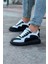J301 Bağcıklı Ortopedik Taban Erkek Sneaker Günlük Ayakkabı St Siyah/beyaz 1