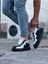 J301 Bağcıklı Ortopedik Taban Erkek Sneaker Günlük Ayakkabı St Siyah/beyaz 3
