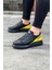 J029 Bağcıksız 3 Bant Lastikli Legend Ortopedik Taban Erkek Sneaker Günlük Ayakkabı St Siyah/sarı 1