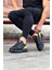 J029 Bağcıksız 3 Bant Lastikli Legend Ortopedik Taban Erkek Sneaker Günlük Ayakkabı St Siyah/sarı 3