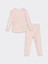 Bisiklet Yaka Uzun Kollu Basic Kız Bebek Pijama Takımı 1