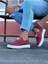 J506 Bağcıklı Ortopedik Taban Erkek Sneaker Günlük Ayakkabı Bt Kırmızı 3