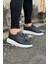 J010 Bağcıksız Fermuarlı Ortopedik Taban Erkek Sneaker Günlük Ayakkabı Bt Gri 1