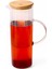 1000ML Bambu Kapaklı Line Borosilikat Cam Yağlık & Sürahi – Şık, Dayanıklı ve Sağlıklı Saklama Çözümü (8cm x 20CM) 1