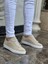 J122 Bağcıklı Ortopedik Taban Günlük Süet Erkek Spor Sneaker Ayakkabı Bt Bej 3