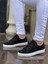 J122 Bağcıklı Ortopedik Taban Günlük Süet Erkek Spor Sneaker Ayakkabı Bt Siyah 1