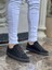 J122 Bağcıklı Ortopedik Taban Günlük Süet Erkek Spor Sneaker Ayakkabı St Siyah 3