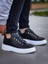 J-X4 Bağcıklı Ortopedik Taban Günlük Erkek Spor Sneaker Ayakkabı Bt Siyah 2