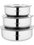 Practi 3 Lü Çelik Saklama Kabı (16-18-20 Cm)-6 Parça-Inox 2
