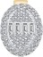 Altın Taşlı Oval Bileklik Charm 1