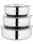 Practi 3 Lü Çelik Saklama Kabı (16-18-20 Cm)-6 Parça-Inox 5