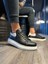 J043 Bağcıklı Ortopedik Taban Erkek Günlük Sneaker Spor Ayakkabı Bt Siyah/beyaz 1