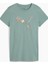 Graphics Floral Cat Logo Kadın Tişört 4