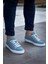 J122 Bağcıklı Ortopedik Taban Günlük Süet Erkek Spor Sneaker Ayakkabı Bt Mavi 2