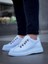 J-X4 Bağcıklı Ortopedik Taban Günlük Erkek Spor Sneaker Ayakkabı Bt Beyaz 3