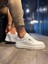 J013 Bağcıklı Ortopedik Taban Erkek Günlük Sneaker Spor Ayakkabı Bt Beyaz 3