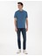 Koyu Mavi Regular Fit Basic Tişört 4
