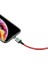 Zinc Magnetic, 2.4 A, USB - A & Lightning, Şarj & Data Aktarım Kablosu, Mıknatıs Uçlu & Işıklı, Hızlı Şarj, 1 Metre, Kırmızı, 30608 2