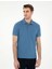 Koyu Mavi Slim Fit Basic Tişört 3