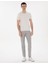 Ekru Slim Fit Bisiklet Yaka Triko Tişört 4