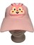 2-8 Yaş Kız Çocuk Açık Pembe Renk Rabbit Figürlü Yazlık Vizör Şapka 5