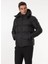 Siyah Erkek Kapüşon Yaka Standart Fit Puffer Mont C4WM-MNT4001 1