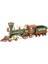 Jayland Retro Metal Tren Biblo – Renkli Buharlı Lokomotif Model – 54,5x11x18,5 cm 6
