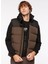 People By Fabrika Siyah Kadın Normal Kalıp Puffer Mont MKAW22-37 1