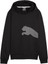Siyah Kadın Kapüşon Normal Düz Sweatshirt 52507301 Bıg Cat French Terry Hoodı 1
